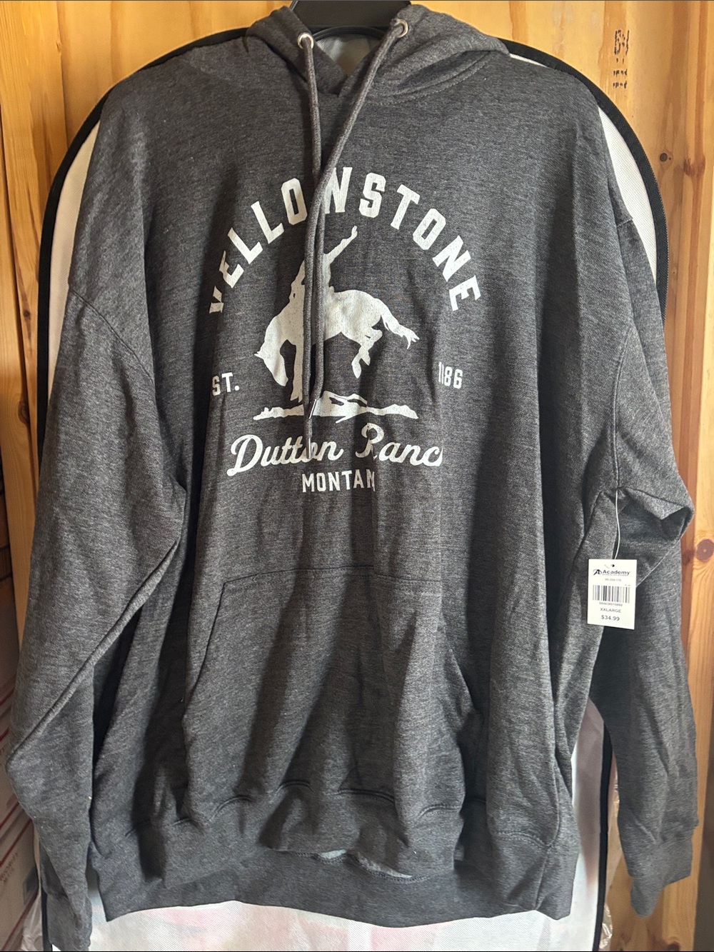 Yellowstone Dutton Ranch Montana Gray Pullover Hoodie